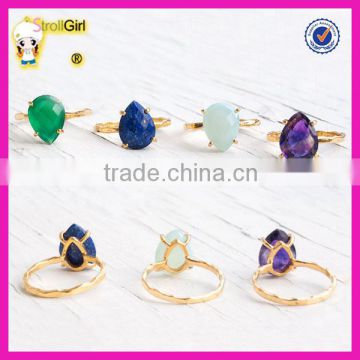 925 wholesale silver jewelry natural gemstone ring lapis amethyst green onyx rings