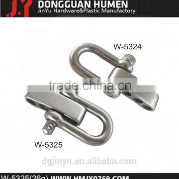 Stainless Steel adjustable shackle clasp , wholesale adjustable paracord d shackles