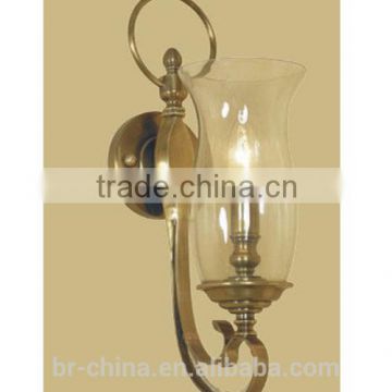 brass wall lamp with glass shade WL572-1