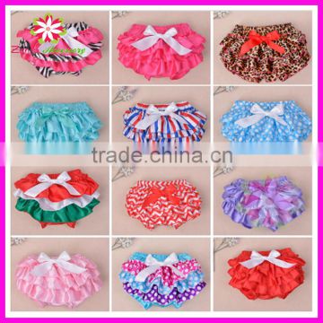 Satin baby ruffle diaper cover bloomers wholesale, Ruffled Satin Baby Bloomers