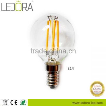 Edison filamrnt light china wholesale E14 P45 indoor energy saving light