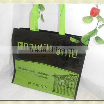 Black material promotional non woven shopping bag