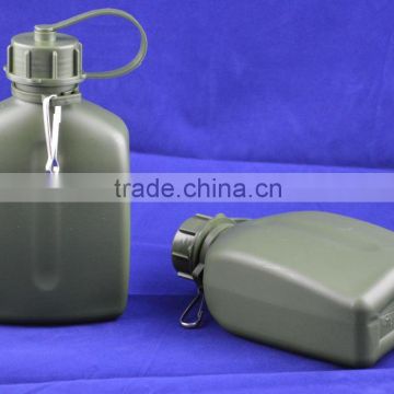 High quality PE 1000ml/1L military water canteen made of plastic water canteen bottle