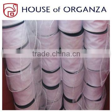 White Normal Organza Ribbons 5.5cmx25m with sewed edge for decorations