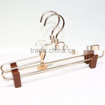 Factory provide directly luxury aluminum trousers rack with two plastic clips