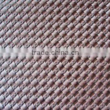pvc spray bag leather with wool fabric backing