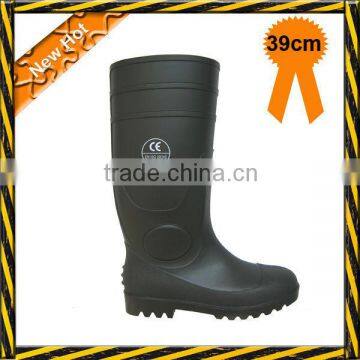 Black chemical resistant pvc rain boots