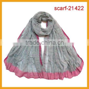 Professional factory hot selling cotton scarf, long plain color scarf, shawl scarf