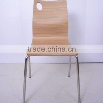 Stainless Steel and Bentwood Restaurant Chairs (FOH-NCP2 (6))