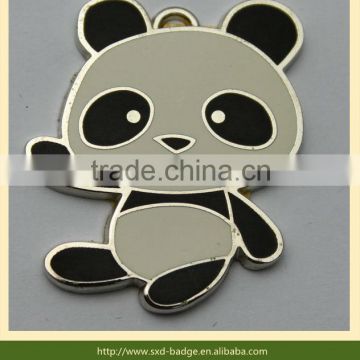 Cute panda shaped lapel pin badge/printing cartoon lapel badge/imitation enamel pin badge