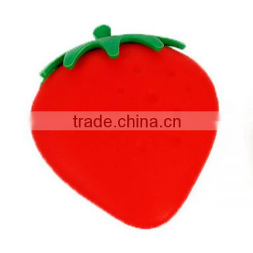 Popular Strawberry Shape PVC Silicone Key Holder