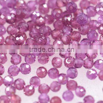 2 to 3.0 mm Micro Faceted Rondelle Rhodolite Garnet Gemstone beads