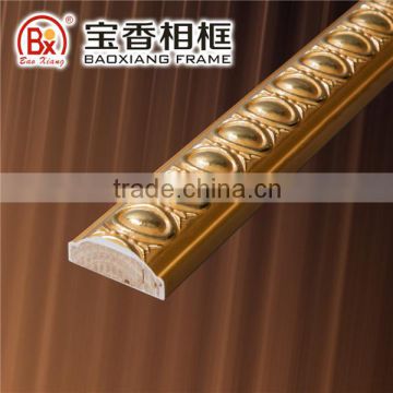 Lanxi Baoxiang Moulding Factory 9062LG 6*2.3cm Wood Decorative Moulding Light Gold