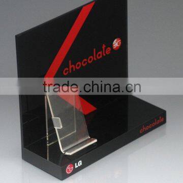 Acrylic Pop Display Retail Cosmetic Counter Stand With Printings Acrylic Display