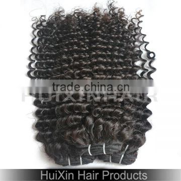 7a grade unprocessed natural color remy hair weaves ,virgin Bohemian kinky curly hair