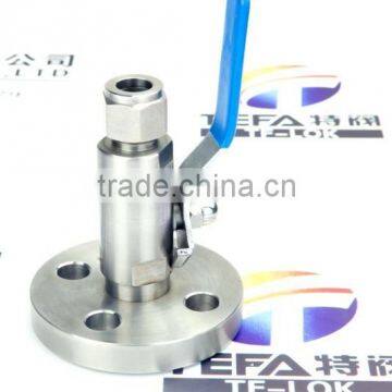 stainless steel tube to flange end Ball Valve