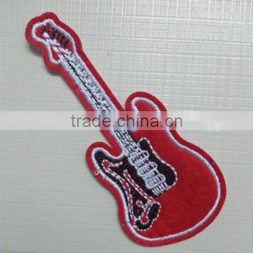 custom made personalized embroidery guitar patches for garment