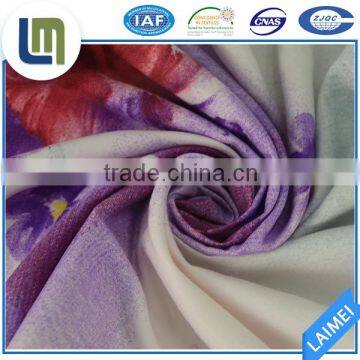 Fabric supplier flower purple printing twill fabric for home textile