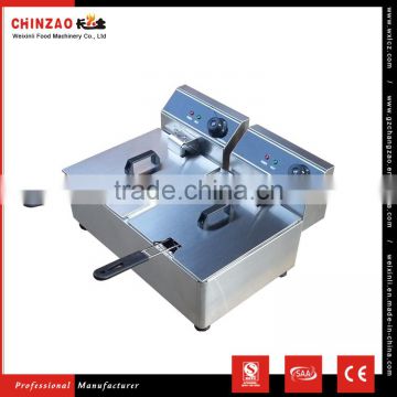 High Quality CE Certificated Double Commercial Deep Fryer For Kitchen Use