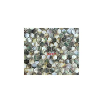 polished black oyster shell decoration mosaic