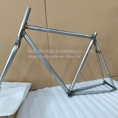 CR-MO bicycle frame and fork Cromoly bike frame steel fixed gear bicycle frame