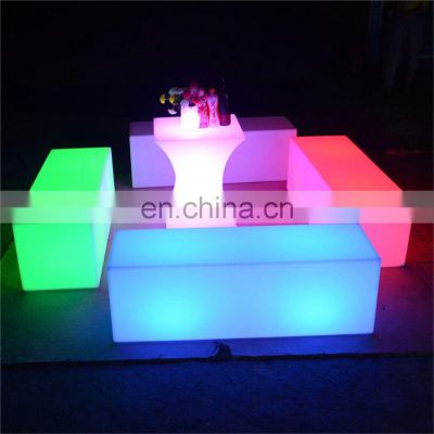 hookah bar furniture lounge outdoor plastic glow table led light cube chair led furniture outdoor hotel mall rest stool