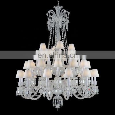 European Modern Luxury K9 Crystal Chandelier Hotel Decoration For Living Room Lamp Shades Crystal Pendant Lights