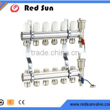 HR1020 manufacture brass composite Underfloor heating System thermostatic manifold &collector                        
                                                Quality Choice