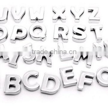 8mm smooth slide letters A-Z fit 8MM bracelets of women belt pet collars keychain