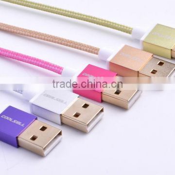 100% Original productional micro usb cable Nylon Braided cable