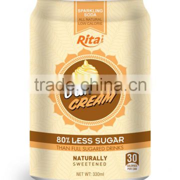 80% Less Sugar Vanilla Cream Flavor Sparkling Soda