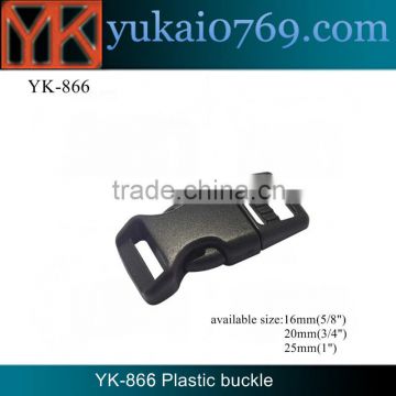 Yukai adjustable plastic webbing buckle/travel luggage bag strap buckle