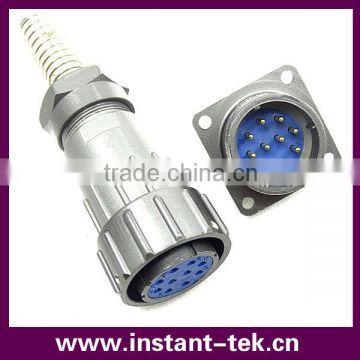 IP67 10 pin FQ metal plug and socket connector