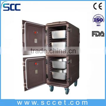 PE&PU material insulated hot food saved trolly