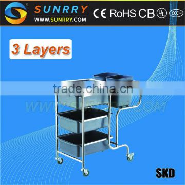 Good Guality Outdoor Kitchen Cart 3 Layers folding And trolley push cart