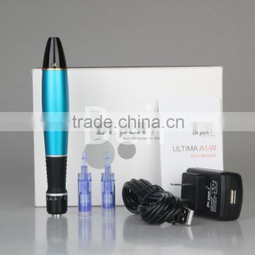Newest wireless microneedle replaceable needle cartridge Dr. Pen EU/USA with pen derma video