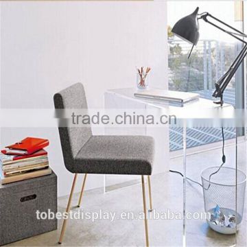 curved U shaped cheap acrylic desk,clear acrylic computer desk,acrylic writing desk shenzhen factory