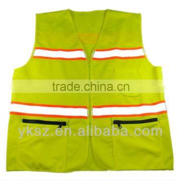 yellow safety vest with pockets, usa reflective vest, safety vest 3m