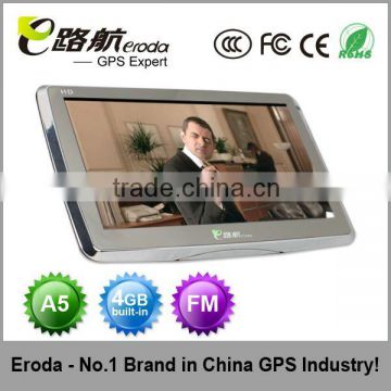 7 inch gps navigation for car Windows CE 6.0 128M RAM 4GB ROM with FM,Bluetooth AV-IN function