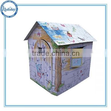 Floor big cardboard painting playhouse, receyled paper house, educational products