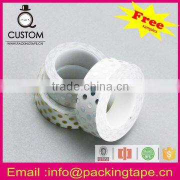 Plastic hot sale gold print tape