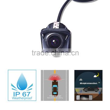 Drill hole little hat rear view mirror camera with 170 degree angle