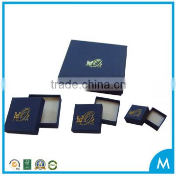 Paper material luxury jewelry box with custom logo printed