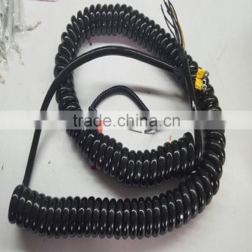 8 core 9 core curly cords electrical 6mm crimped eye terminal