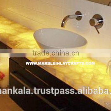 Gemstone Agate Natural Stone Counter Tops For Kitchen Decoration