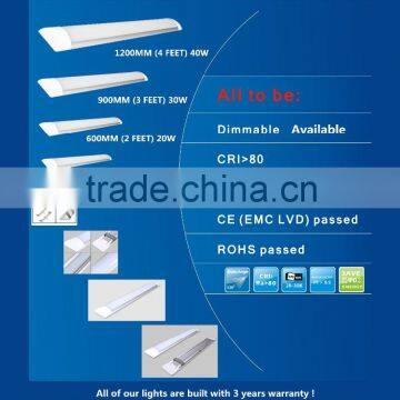 family series design 1feet 2feet 3feet 4feet 30cm 60cm 90cm 120cm 10W 20W 30W 40W LED batten linear flat panel tube light