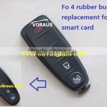 4 button rubber button pads replacement for ford smart card