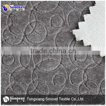 soft velvet//sofa fabric/embossed fabric bonded TC