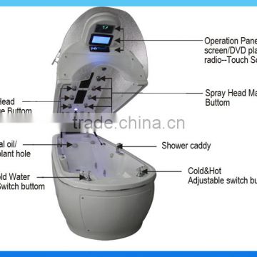 Hotsale price steam ozone sauna spa capsule with factory price
