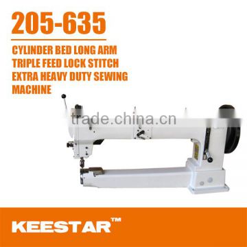 205-635 Long arm triple feed heavy duty cylinder bed sewing machine